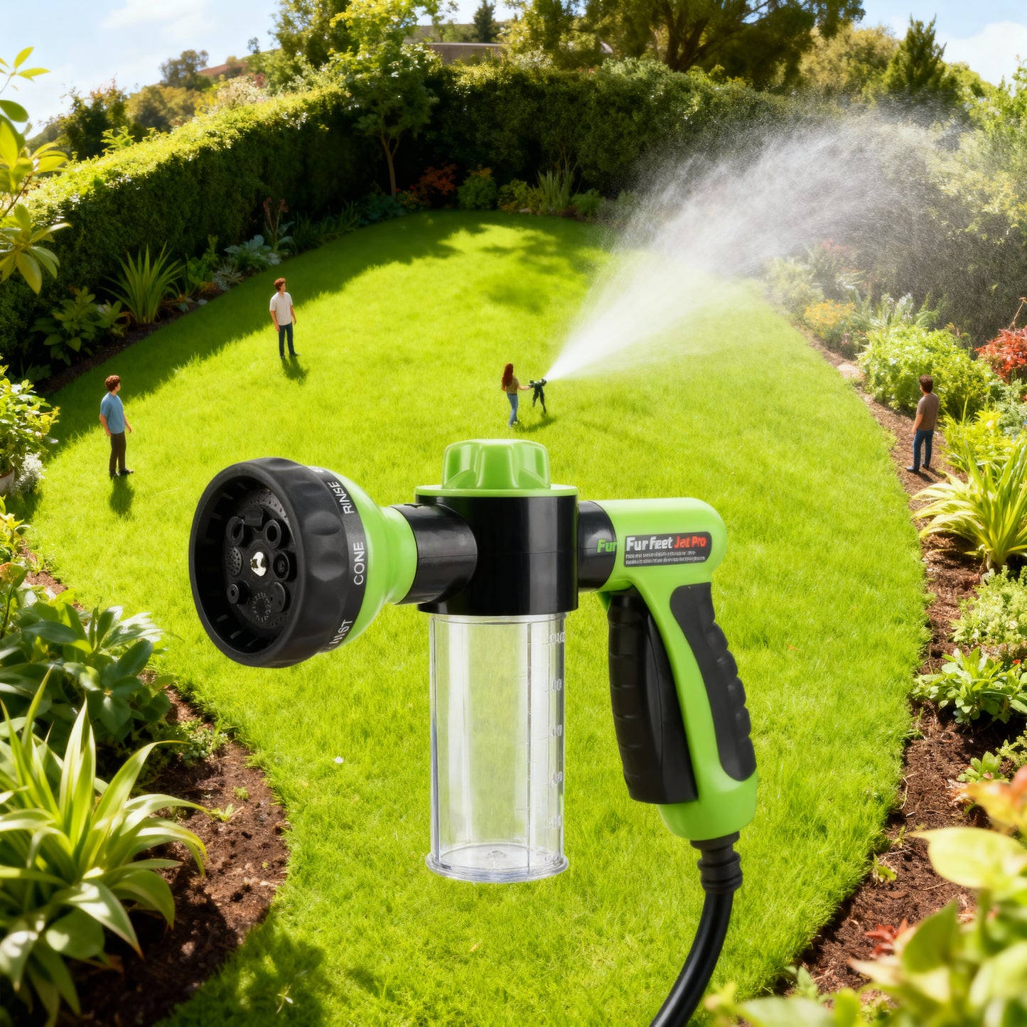 FurFresh Jet Pro - Portable High Pressure Water Gun with Foam Lance